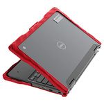 Gumdrop DropTech Laptop Case Fits Dell Chromebook 3100 (2-in-1) Designed for K-12 Students Teachers and Classrooms – Drop Tested Rugged Shockproof Bumpers for Reliable Device Protection – Bright Red