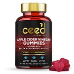 Apple Cider Vinegar Gummies with The Mother | CEED Vitality | Enhanced with Black Seed and Vitamin B12 | Vegan | 1000mg | Weight Loss Immunity Digestion | Apple Flavour | 60 Count