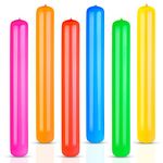 6 Pcs Pool Inflatable Sticks 41.3 Inch Blow up Pool Noodles Colorful PVC Swimming Noodles Outdoor Water Games Toy Pool Noodles Floats for Adults Summer Beach Party, 6 Colors