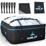 XXL Car Top Carrier: 6 Suitcase Universal Cargo Bag - Waterproof, No Roof Rack - SUV Luggage Rack - 6 Hooks, Mat, Storage