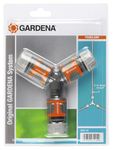 Gardena Two-Way Hose Coupling Set for 13 mm (1/2 inch) - and 15 mm (5/8 inch) - Water Hoses: Waterproof Branch connectors for a Simple Water Division (18287-20)