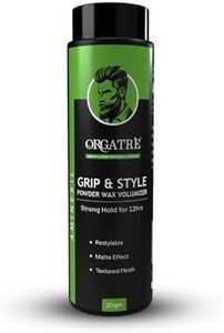 ORGATRE Grip and Style hair volumizing powder wax | Strong hold For 12 Hrs hair wax | Matte Finish hair wax powder | Hair styling powder hair wax men | Safe Hair fiber hair powder for men | 20 gm