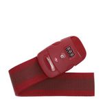 Samsonite Global Travel Accessories Luggage Strap with Integrated Three Dial TSA Combilock, 190 cm, Red