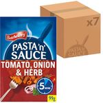 Batchelors Pasta 'n' Sauce Tomato, Onion & Herb Pasta Ready Meal, 99 g Packet (Pack of 7)