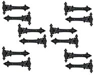 Adonai Hardware Adonijah Antique Cast Iron Strap T Hinge (7.9" x 12 Pack, Oil Rubbed Black Living) for Barn Doors, Gates, Kitchen Cabinets, Sheds, Wooden Box, Furniture, Chest and Trunks