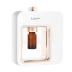 LOXIM Essential Oil Diffusers, Waterless Aromatherapy Diffuser, Nebulizing Technology, Aroma Scent Machine, Super Quiet, Heatless, Portable, Rechargble (White Gold)