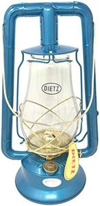 Dietz Monarch #10 Hot Blast Blue and Gold Kerosene Lantern Vintage Style Oil Lamp