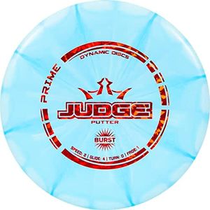 Dynamic Discs Prime Burst Judge Disc Golf Putter | 170g Plus | Throwing Frisbee Golf Putter | Stable Disc Golf Flight | Beaded Disc Golf Putter | Stamp Color Will Vary (Blue)