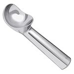 Ice Cream Scoop, 2.5 Ounce Non-Stick Anti-Freeze Ice Cream Scooper Ice Cream Scoop Spoon for Gelato Melon Ball Fruit (Silver)