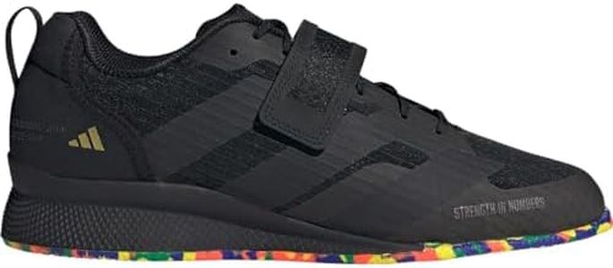 adidas Unisex Adipower Weightlifting 3 Sneaker, Black/Black/Gold Metallic, 7 US Men