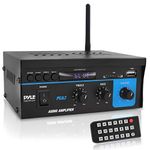 PYLE -Home Pca2 2x40-Watt Stereo Mini Power Amplifier, Black, 8in. x 7.5in. x 4.5in.