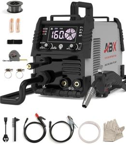 ABX Mag160A Welder, Welding Machine, 5 in 1 Mma Stick/Gas Mig/Mag/Gasless Flux-Cored/Lift Tig/Spot, 110V/220V Bivolt with Tape Measure, Igbt Inverter, Digital Screen