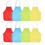 THE TWIDDLERS - 8 Kids Waterproof Aprons, Adjustable & Washable for Cooking, Baking, Painting & Crafts, Ages 3-7 Children's Apron in Assorted Colours