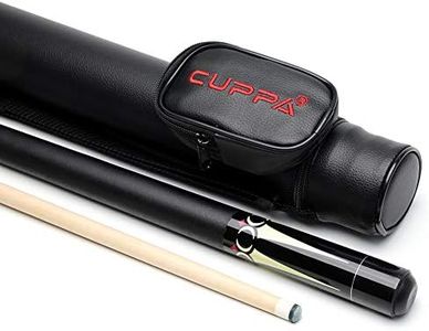 CUPPA Palo de Taco de Billar con Juego de Estuche Opciones de tamaño de Punta de 13 mm / 11,5 mm / 10,5 mm (11mm, Negro)