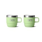 YETI Rambler 6 oz Stackable Mug, Stainless Steel, Vacuum Insulated Espresso/Coffee Mug, 2 Pack, Key Lime