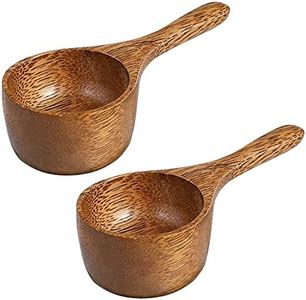 Yardwe 2pcs Wooden Measuring Spoon, Acacia Wood Mini Coffee Scoop, Wooden Spoon Measuring Spoon for Coffee Beans or Tea