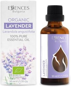 Essences Bulgaria Aceite Esencial de Lavanda Orgánico 50ml | Lavandula angustifolia | 100% Puro y Natural | Sin Diluir | Grado Terapéutico | Granja Familiar | Destilado al Vapor | Sin OMG | Vegano