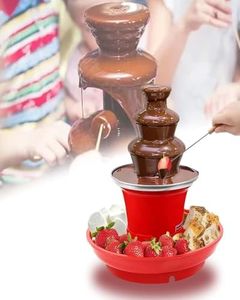 Chocolate Fountain Machine 3 Tiers ，Mini Chocolate Fountain Machine，Electric Chocolate Fondue Fountain Machine for Parties - Melts Cheese, Candy, and Liqueur - Dip Strawberries