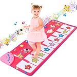 Musical Toys for 1 2 3 4 5 Year Old Girls Gifts,Piano Dance Mat for Kids with 8 Animals Sounds, Early Educational Toddlers Baby Toys Birthday Present for Girls Baby - Christmas Xmas Gifts for Kids