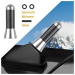 Carbon Fiber Car Antenna with 6PCS Antenna Adapter,Universal Stubby Antenna Car Antenna Replacement for Car Truck SUV,The Most Stylish Car Accessories for Car Decoration (Silver)