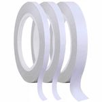 3 Rolls Double Sided Sticky Tape, Adhensive Sticky Tapes, Double Sided Adhesive Clear Sticky Tape for Craft, DIY, Scrapbooking and Card Making, Arts, Rubber Stamps (Wide 0.39inch/0.59inch)