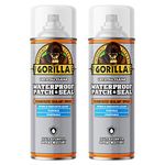 Gorilla Waterproof Patch & Seal Rubberized Sealant Spray, Crystal Clear, 14 Ounce (Pack of 2) - Seals Out Water, Air, and Moisture