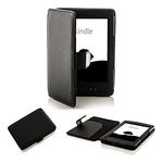 FOREFRONT CASES Cover for Amazon Kindle (4th & 5th Generation - 2012 Model) Case Cover Folio Stand - Extra Padded Rugged & Full Device Protection - Black