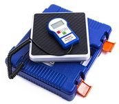 Kozyvacu 220lbs Digital Electronic Refrigerant Charging Weight Scales for HVAC/Auto AC Refrigerant Recovery Processing with Backlighting LCD Display, Free 9V Battery and a Portable Carrying Case