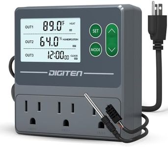 SENSTREE Dual Probe Temperature & Humidity Controller, Independent Sensors for Precise Temperature and Humidity Control, Compatible with Humidifiers, Dehumidifiers, Heating & Cooling Systems