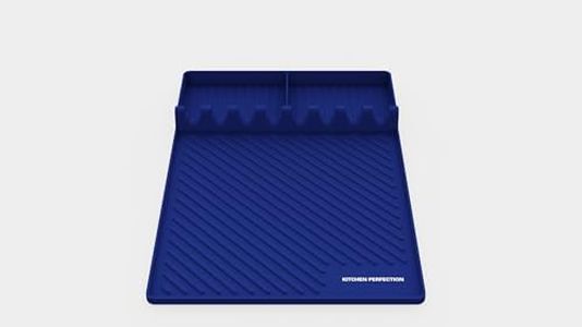 Kitchen perfection Silicone Griddle Tools Mat - Classic Blue