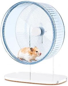 Silent Hamster Wheel with Adjustable Acrylic Stand for Small Pets