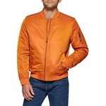 Levi's Men's MA-1 Flight Lightweight Zip-Up Bomber Jacket, Orange Ma-1 Filled, Large