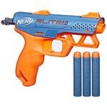 Nerf Elite 2.0 Slyshot Blaster, 2 Dart Storage, 3 Elite Darts, Pull to Prime Handle, Toy Foam Blaster for Outdoor Kids Games, Multi-Coloured