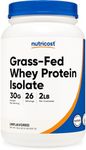 Nutricost Grass-Fed Whey Protein Isolate (Unflavored) 2LBS - Non-GMO, Gluten Free, Pure Protein