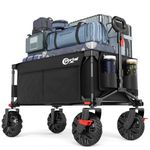 PORTAL Beach Trolley Cart for Sand All Terrain Big Wheels Festival Camping Trolley Folding Beach Wagon Foldable Garden Trolley on Wheels Supports 102kg Heavy Duty Collapsible