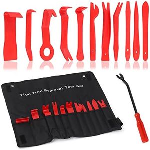 Rustark 12Pcs Auto Car Trim Removal Tool Kit with Fastener Removal Tool No Scratch Plastic Pry Tool Set Car Interior Door Panel Removal Tool for Auto Car Clip Audio Dashboards Panel Installer