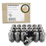 Wheel Accessories Parts 24 Pcs 14mm 1.50 14x1.50 Thread GM 9596070 | 611-236 1.77" Long OEM Style Lug Nuts Black 7/8" Hex Fits 2008+ Chevy Silverado GMC Sierra 1500