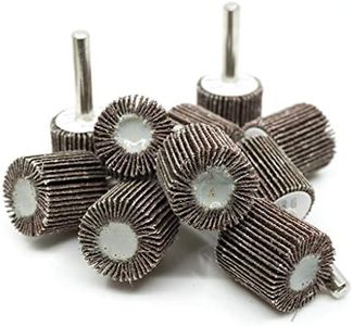 Benchmark Abrasives 1" X 1" (1/4" Shaft) Aluminum Oxide Flap Wheel - (10 Pack) (120 Grit)