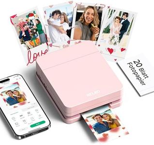 Nelko Photo Printer, PP01 Color Portable Mini Photo Printer, Instant Smartphone Inkjet Sticker Printer, Sticky-Back Photos, for iOS & Android, Picture Printer for Christmas, Fun Editing App, Pink