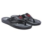 Unistar Advanced Acupressure Slippers - Enhanced Blood Circulation, Reduces Muscle Stress, and Pain Relief | Orthopedic Flip-Flops | For Men's & Women's (Black)