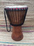 Genuine African Djembe Drum - extra large 14" head with 3 free instruments worth £28