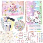 Unicorn Journal Kit for Girls – Journal Set for Teen Tween Girls Gifts, Stationary Scrapbook & Diary Supplies Set, Girl Gifts Craft Stuff, Birthday Gifts for 8 9 10 11 12 13 14 Year Old Girl