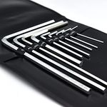 Vencetmat 9Pcs Guitar Allen Wrench Set,1.5mm, 2mm, 2.5mm, 3mm, 4mm, 5mm, 1/20in, 1/8in, 3/16in, Fit for Most Guitar & Bass Neck, Truss Rod, Knobs, Bridge, Nut Locking Adjustment, Chrome Vanadium Steel