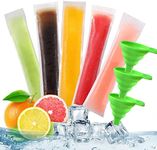 Popsicle Molds Bags DIY Disposable Ice Pop Bags Mold Bags Homemade ice lolly Bags with Silicone Funnel Freeze Snacks Freezer Tubes (300)