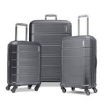 American Tourister Stratum 2.0 Hardside Spinner Luggage Collection, Charcoal, 3-Piece Set (20/24/28), Stratum 2.0 Expandable Hardside Luggage with Spinner Wheels