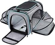 Expandable Pet Carrier for Cat, Kittens, Puppy extendable cat carrier - Travel Friendly with fleece bed