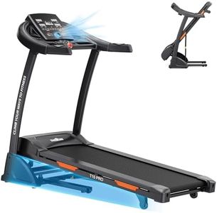 THERUN Treadmills for Home, Walking Pad with Auto Incline 0-15%, Workout Equipment for Running & Walking, Folding Treadmill with Built-in Fan, Heart Rate Sensor, Compatible with Bluetooth, Apps