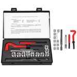 Candeon Thread Repair Kit - 15pcs M14x2 Car Helical Coil Repair Set Stainless Steel Twisted Drill Wrench Threaded Insert Compatible Hand Tool Set Helicoils Repair Kit