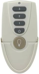 Anderic Replacement for FAN51T Remote with Wall Mount for Hampton Bay Ceiling Fans - (Model: FAN-51T, FCC ID: L3HFAN51T) - Size: Handheld, Preprogrammed, White FAN51TW