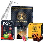 MYSHISHA Hookah Accessories Double Apple Flavours & 250GM SCORIA COCONUT COAL Hookah Starter Kit